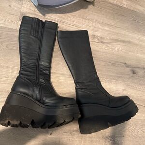 Demonia Black Platform Combat Boots
